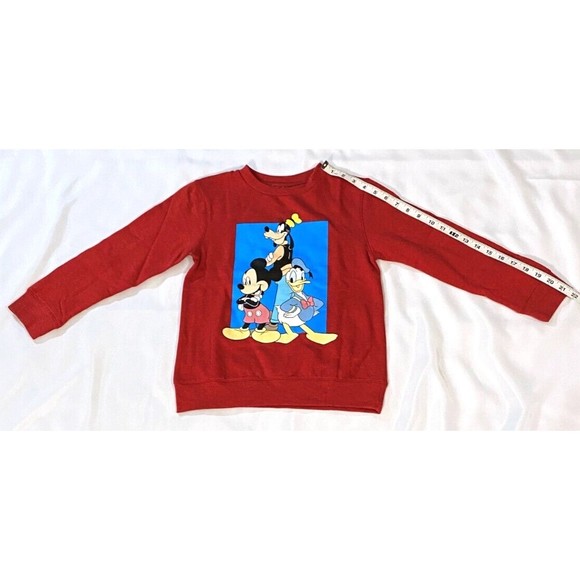 Disney's Mickey and Friends Long Sleeve Red Sweatshirt Kids size Small - Picture 6 of 8